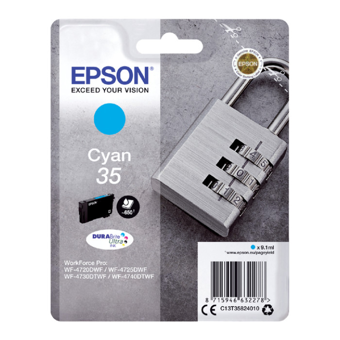 Inktcartridge Epson 35 T3582 blauw