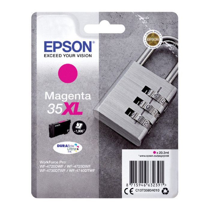 Inktcartridge Epson 35XL T3593 rood