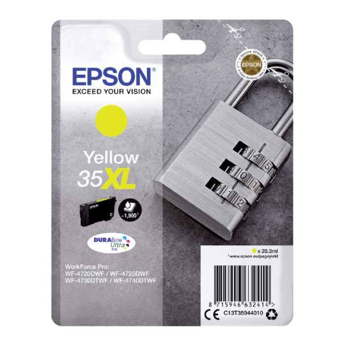 Inktcartridge Epson 35XL T3594 geel
