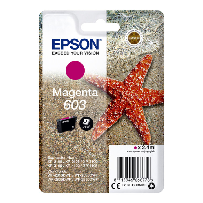 Inktcartridge Epson 603 T03U3 rood