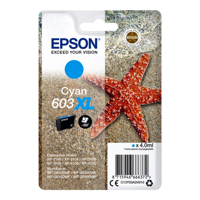 Inktcartridge Epson 603XL T03A2 blauw