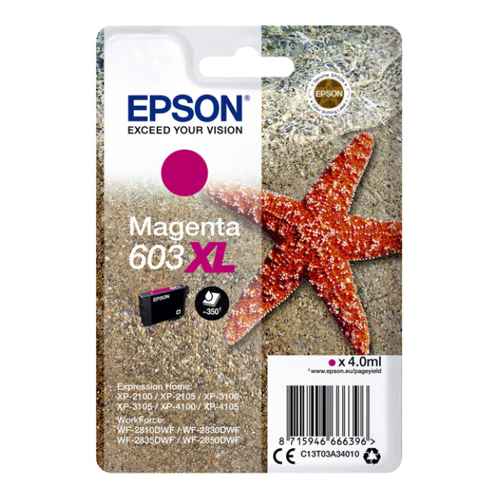 Inktcartridge Epson 603XL T03A3 rood