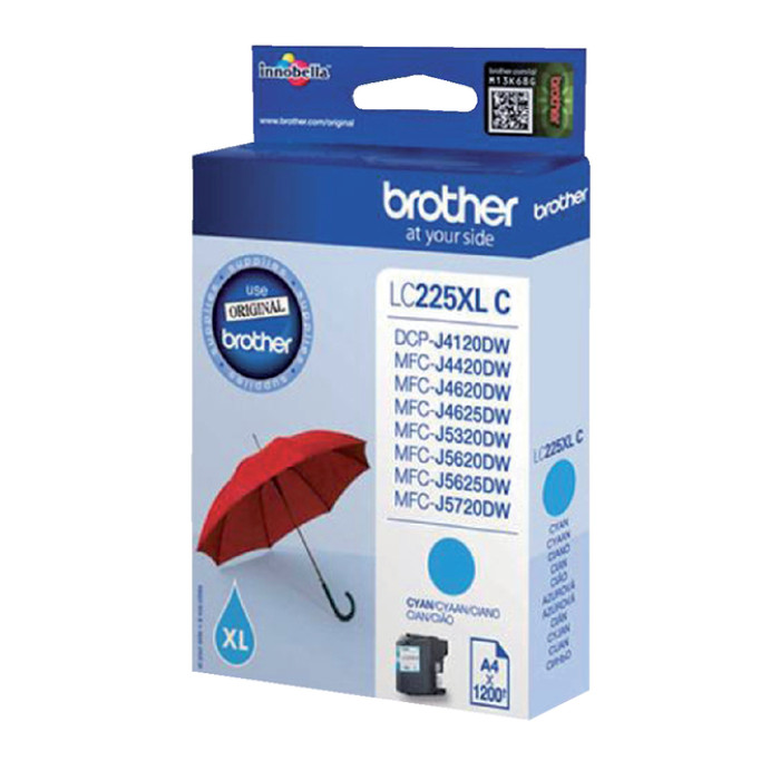 Inktcartridge Brother LC-225XLC blauw