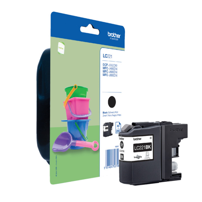 Inktcartridge Brother LC-221BK zwart