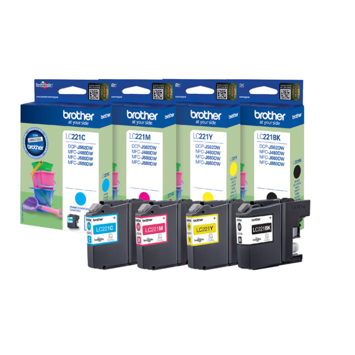 Inktcartridge Brother LC-221Y geel