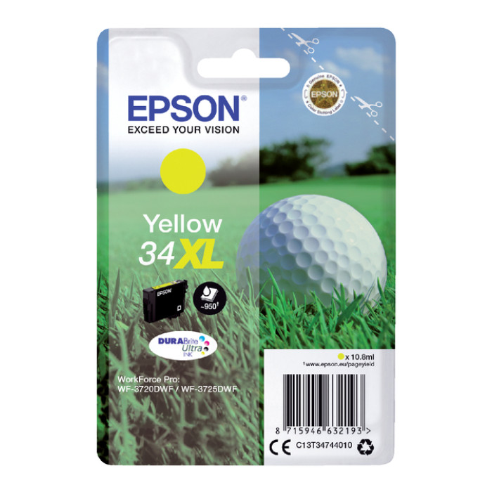 Inktcartridge Epson 34XL T3474 geel