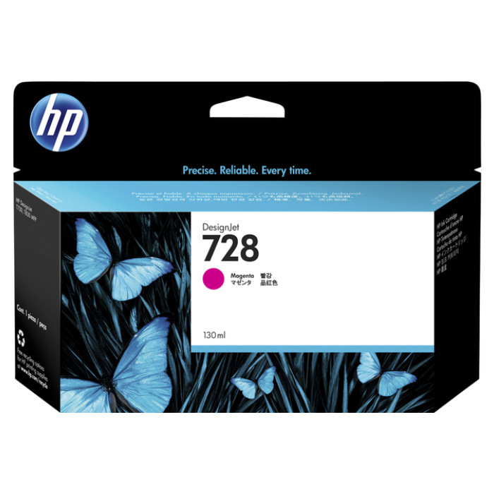 Inktcartridge HP F9J66A 728 rood