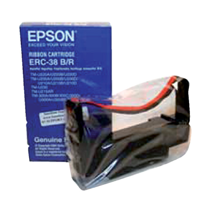 Lint Epson S015245 voor ERC38 nylon zwart/rood