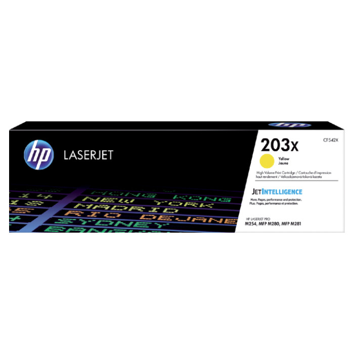 Tonercartridge HP CF542X 203X geel