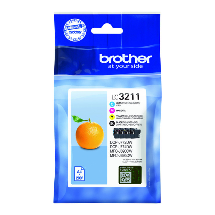 Inktcartridge Brother LC-3211 Zwart + 3 kleuren