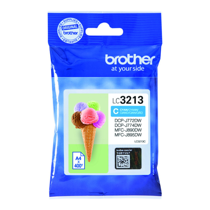 Inktcartridge Brother LC-3213C blauw