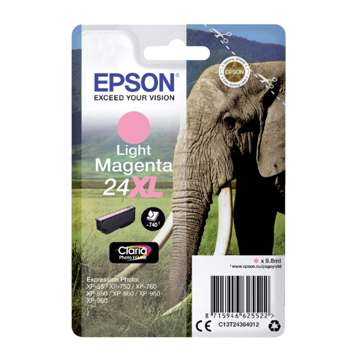 Inktcartridge Epson 24XL T2436 lichtrood