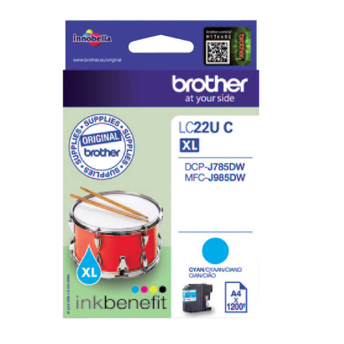 Inktcartridge Brother LC-22UC blauw