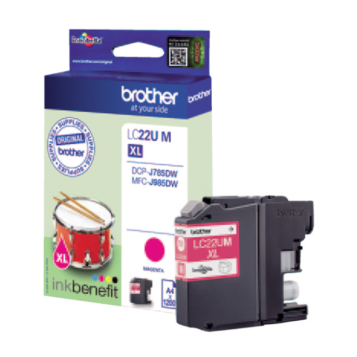 Inktcartridge Brother LC-22UM rood