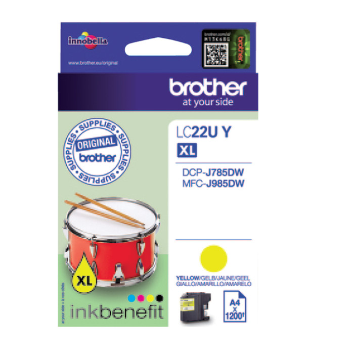 Inktcartridge Brother LC-22UY geel