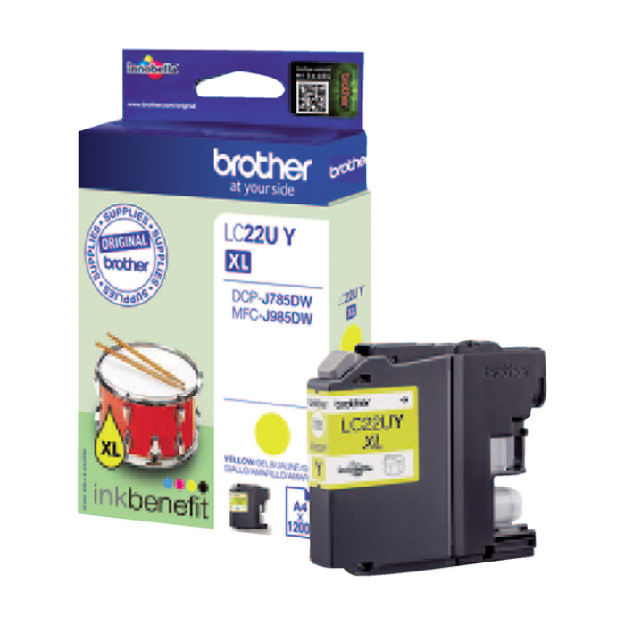 Inktcartridge Brother LC-22UY geel