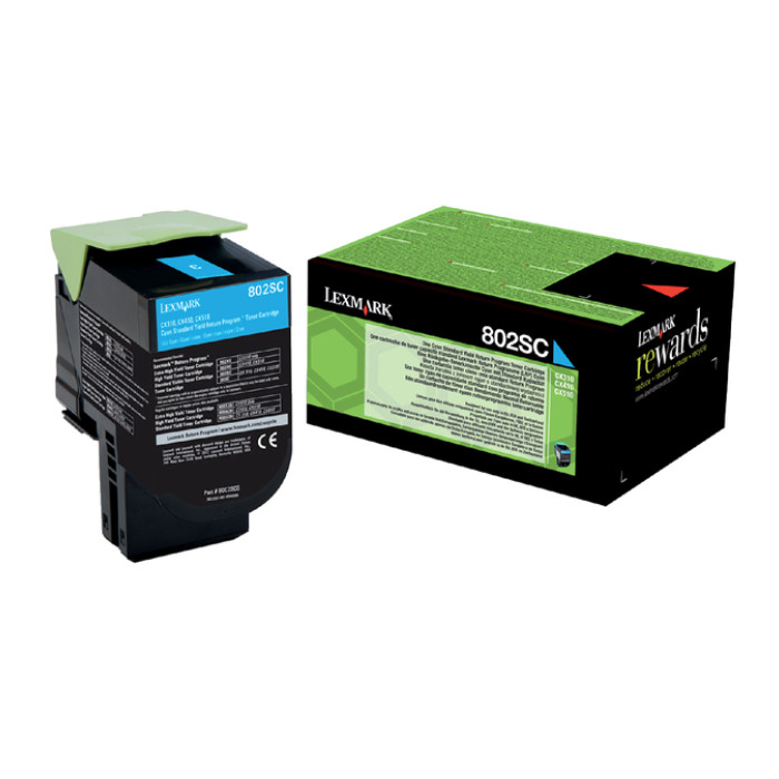 Tonercartridge Lexmark 80C2SC0 prebate blauw