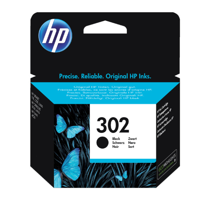 Inktcartridge HP F6U66AE 302 zwart