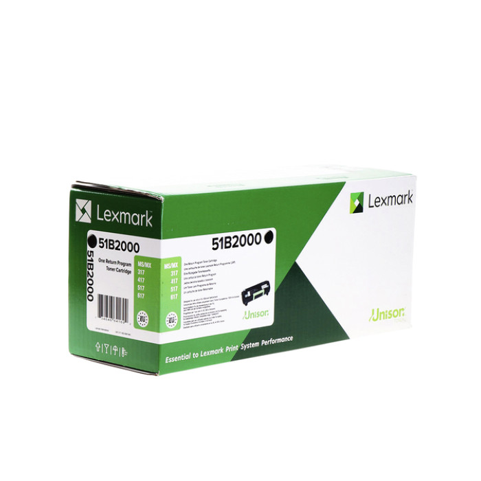 Tonercartridge Lexmark 51B2000 zwart
