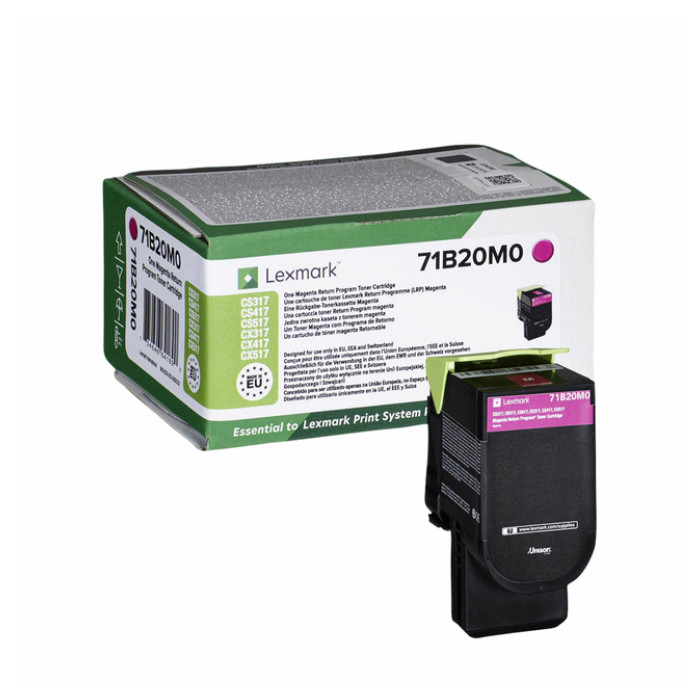 Tonercartridge Lexmark 71B20M0 rood