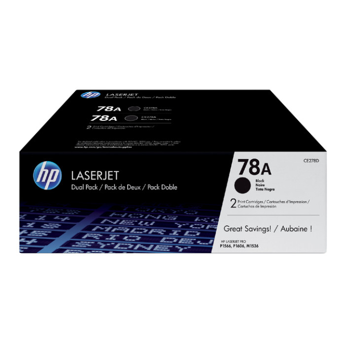 Tonercartridge HP CE278AD 78A zwart 2x