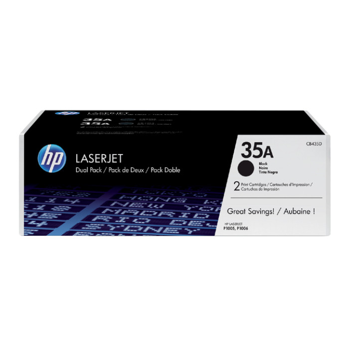 Tonercartridge HP CB435AD 35A zwart 2x