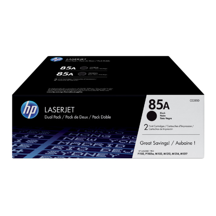 Tonercartridge HP CE285AD 85A zwart 2x
