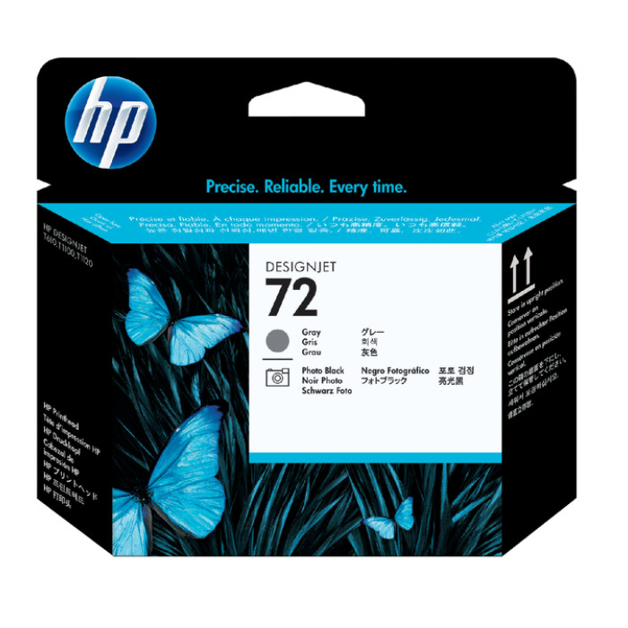 Printkop HP C9380A 72 grijs + foto zwart
