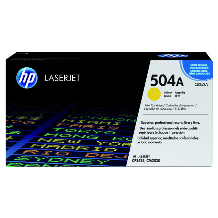Tonercartridge HP CE252A 504A geel