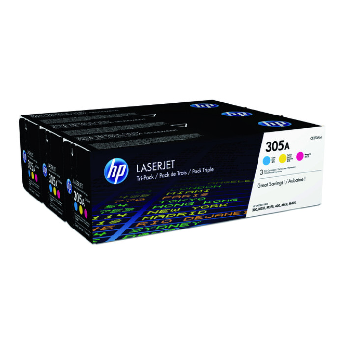 Tonercartridge HP CF370AM 305A 3 kleuren