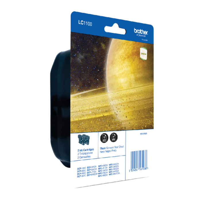 Inktcartridge Brother LC-1100BK2 zwart 2X