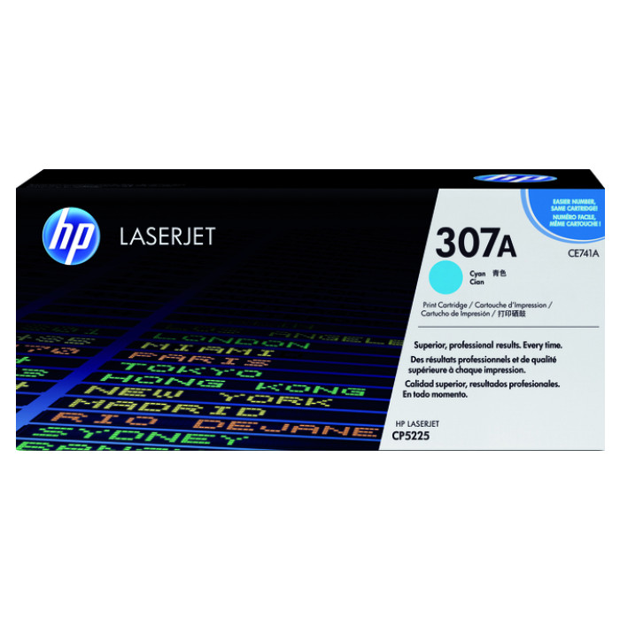 Tonercartridge HP CE741A 307A blauw