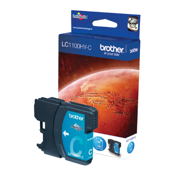 Inktcartridge Brother LC-1100HYC blauw