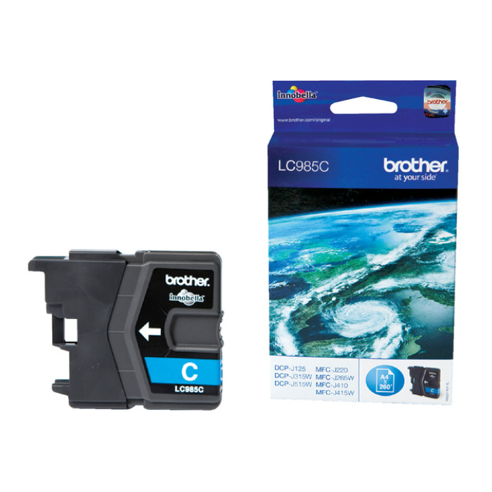 Inktcartridge Brother LC-985C blauw