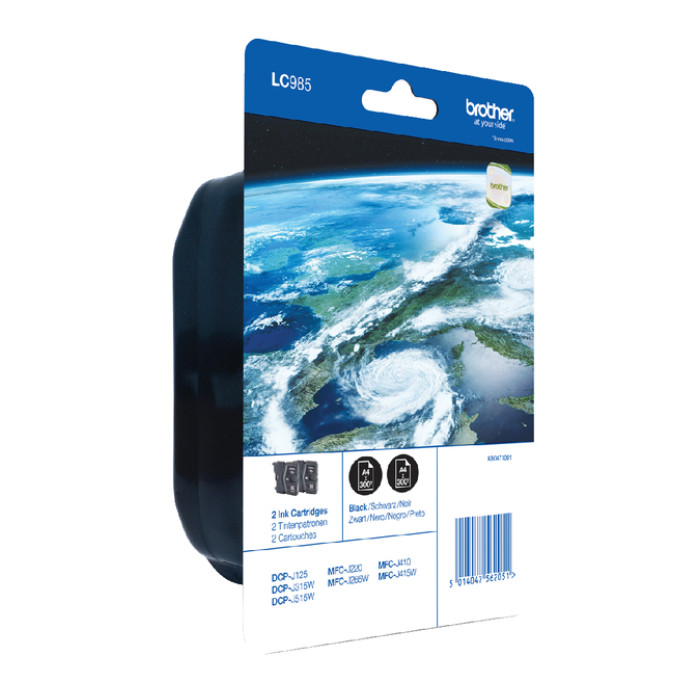 Inktcartridge Brother LC-985BK2 zwart 2x
