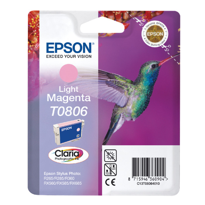 Inktcartridge Epson T0806 lichtrood