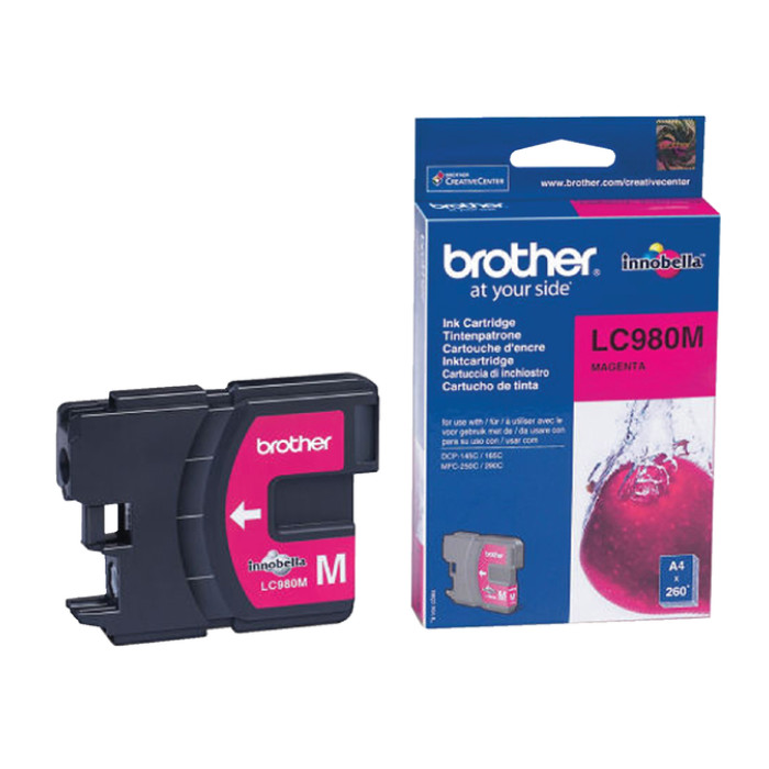 Inktcartridge Brother LC-980M rood