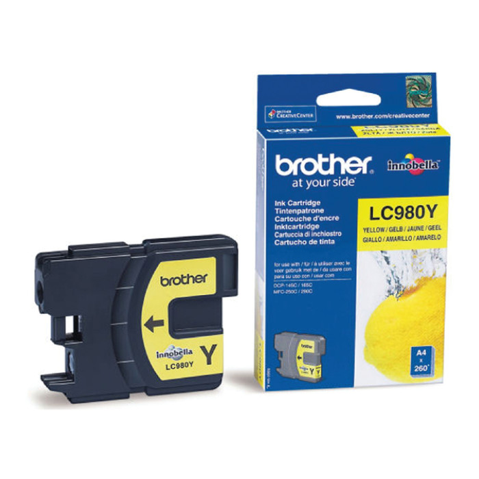 Inktcartridge Brother LC-980Y geel