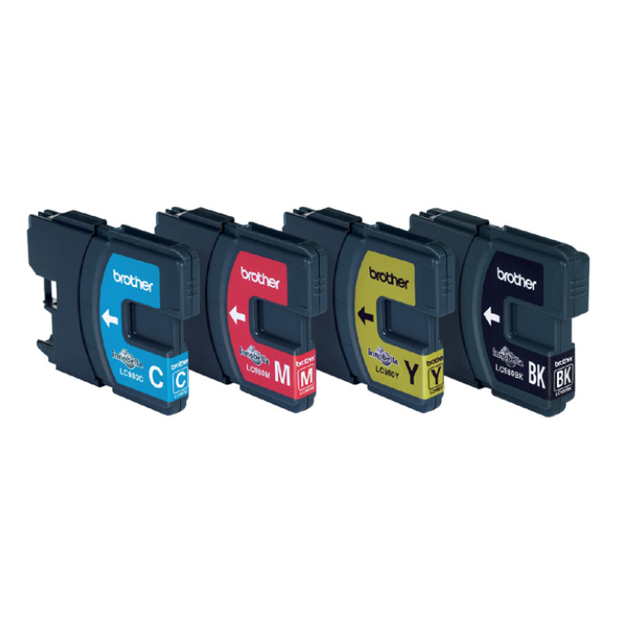 Inktcartridge Brother LC-980VALBP zwart + 3 kleuren