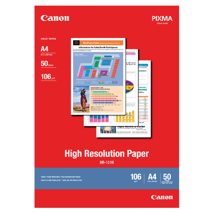 Inkjetpapier Canon HR101 A4 106gr 50 vel