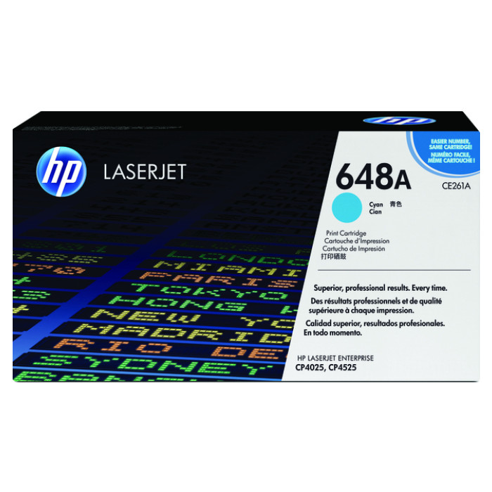 Tonercartridge HP CE261A 648A blauw