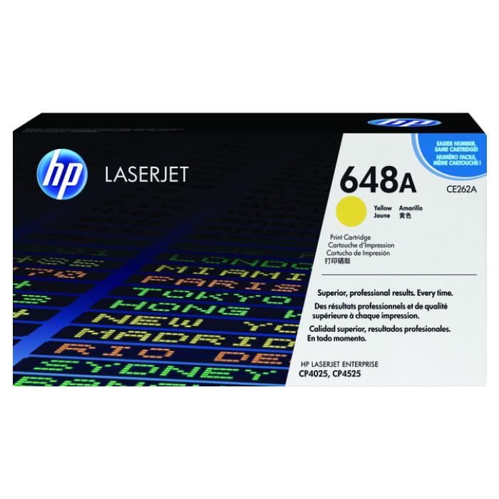 Tonercartridge HP CE262A 648A geel