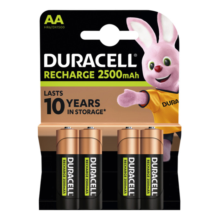 Batterij oplaadbaar Duracell 4xAA 2500mAh Ultra