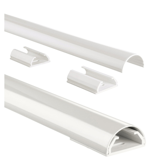 Kabelkanaal Hama halfrond 110/3,3/1,8 cm aluminium wit