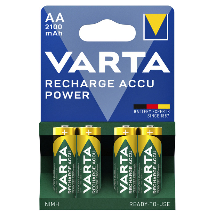Batterij oplaadbaar Varta 4xAA 2100mAh ready2use