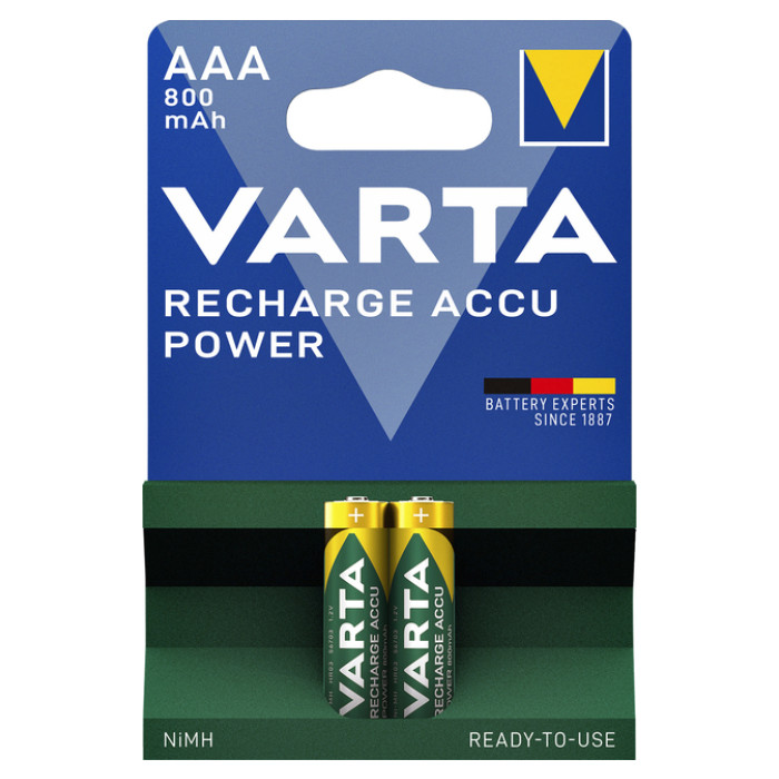 Batterij oplaadbaar Varta 2xAAA 800mAh ready2use