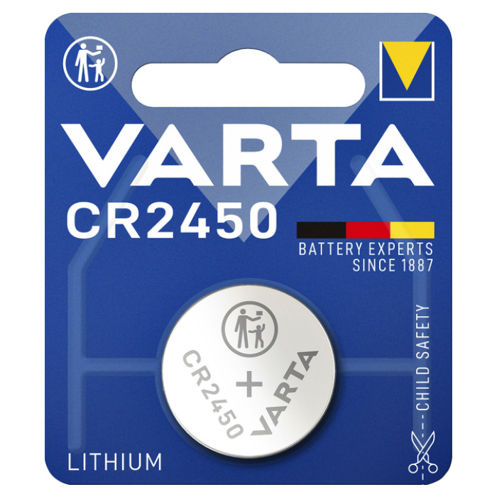 Batterij Varta knoopcel CR2450 lithium blister à 1stuk