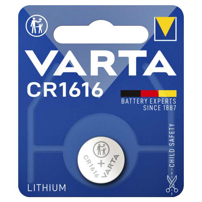 Batterij Varta knoopcel CR1616 lithium blister à 1stuk