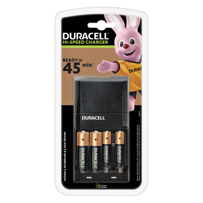 Batterij oplader Duracell CEF27 inclusief + 2xAA +2xAAA