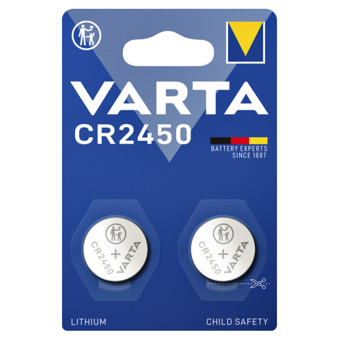 Batterij Varta knoopcel CR2450 lithium blister à 2stuk